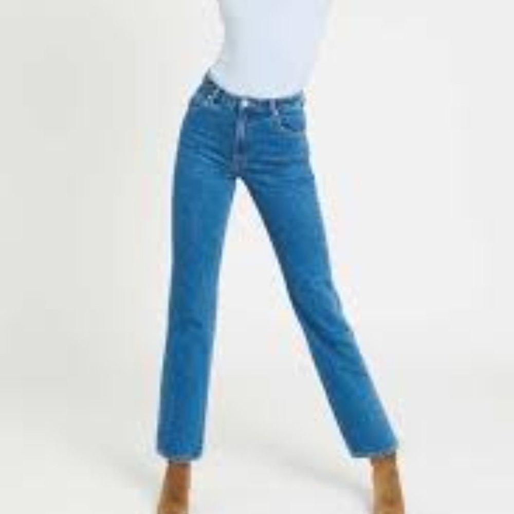 NEW Rolla's Original Straight High Rise Jeans Ashley Blue Size 28